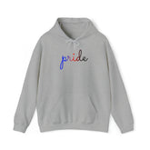 Polyamory Pride Hoodie: Flowing Cursive 'Pride' in Gradient Hues